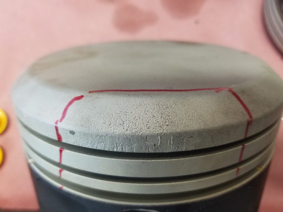 Affected piston